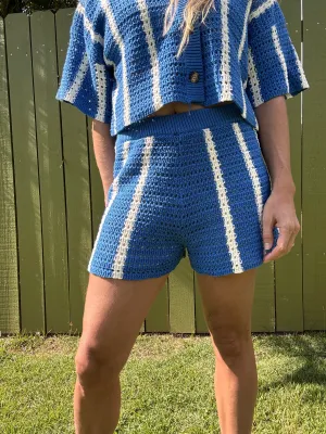 Azure Lines Sweater Shorts