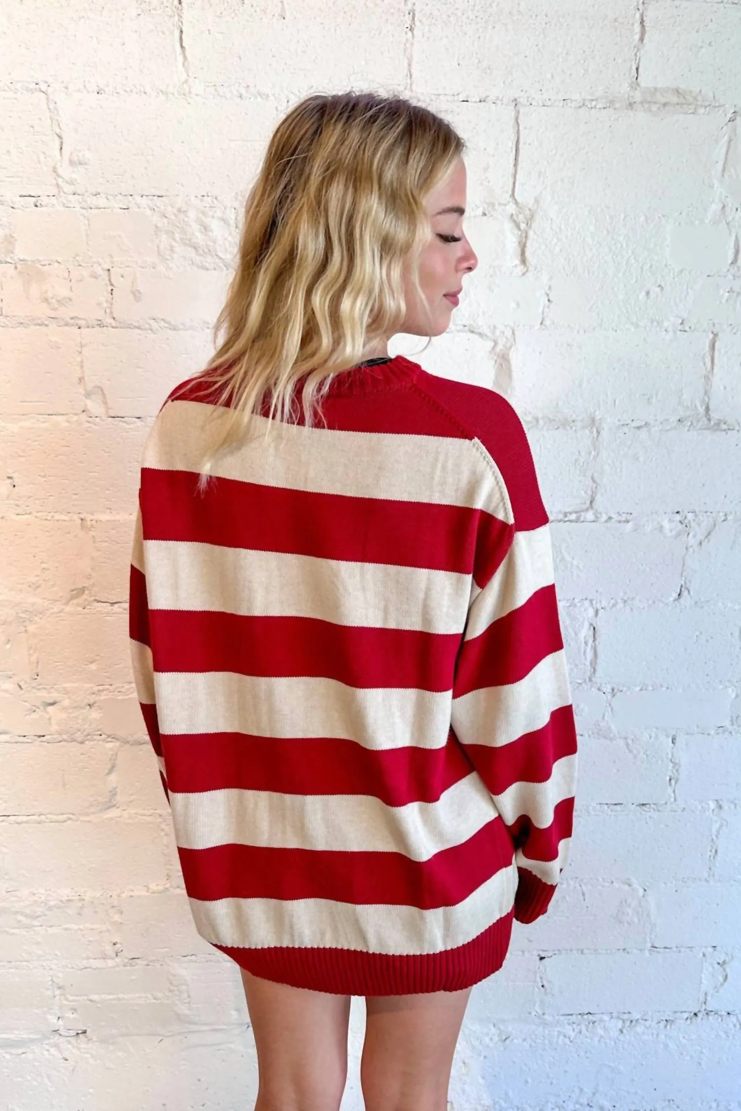 Be Mine Sweater Top In Red