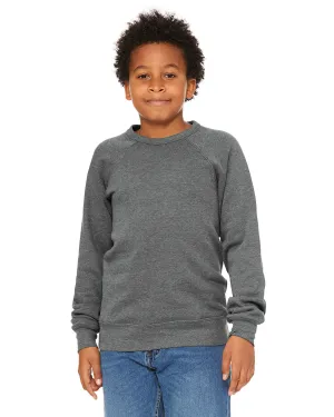 Bella   Canvas 3901Y Youth Sponge Fleece Raglan Sweatshirt