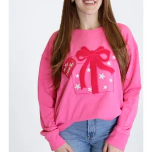 Best Present Ever Sweatshirt In Pink