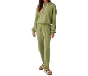 Billow Crop Hoodie In Fatigue
