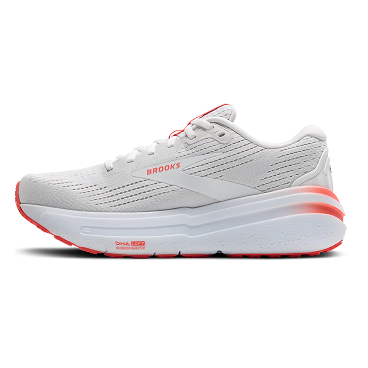 Brooks Ghost Max 2 - White - Hot Coral