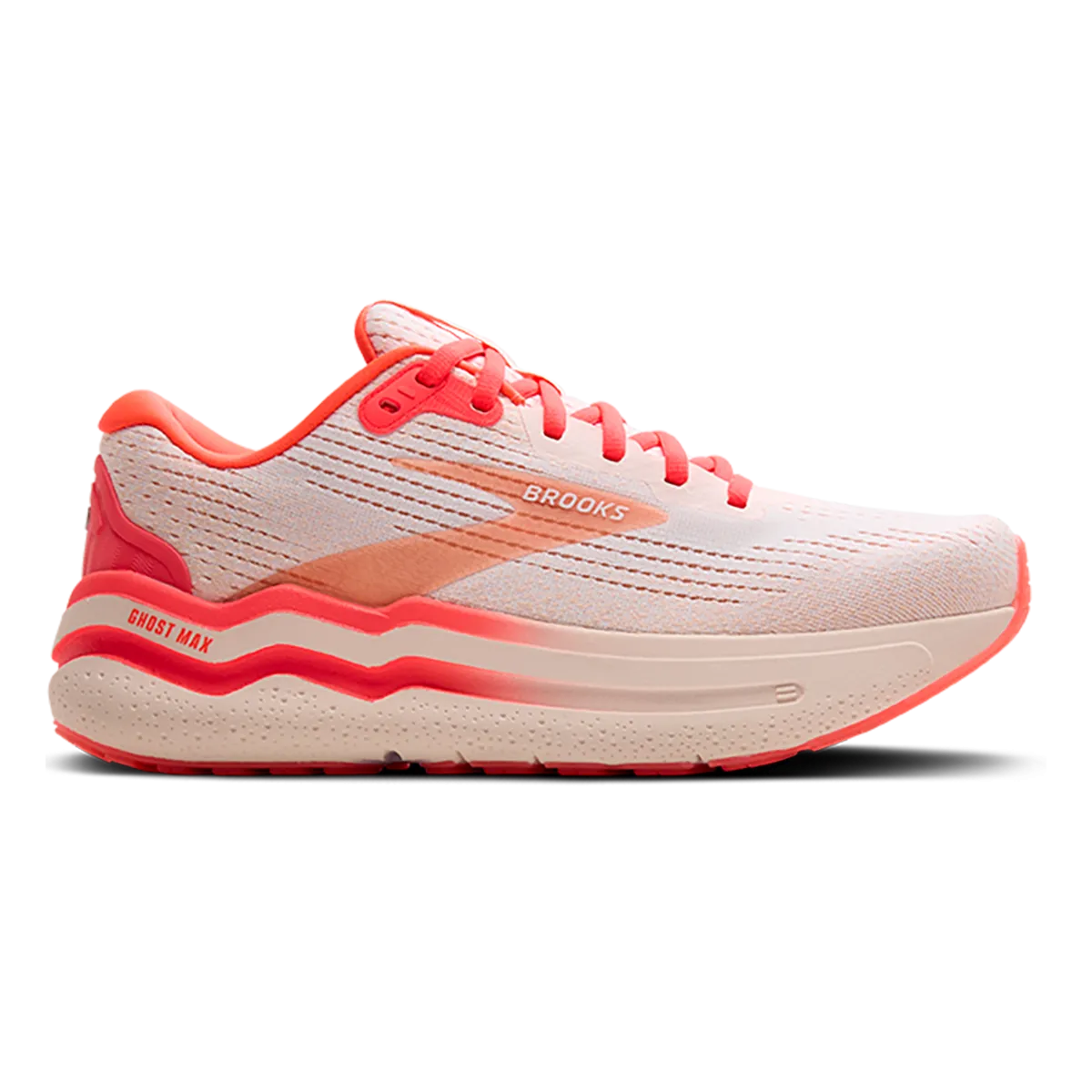Brooks Ghost Max 2 - White - Peach - Coral