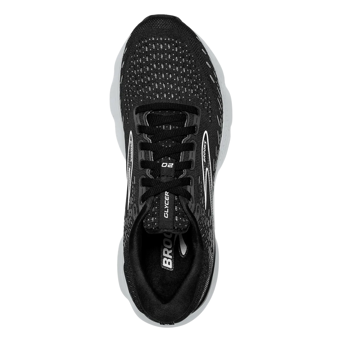 Brooks Glycerin 20 - Black - White - Alloy