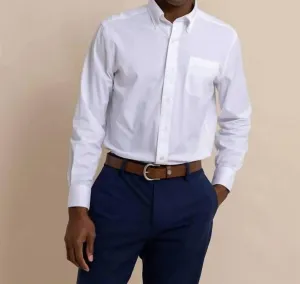 Brrrr Solid Intercoastal Sportshirt In Classic White