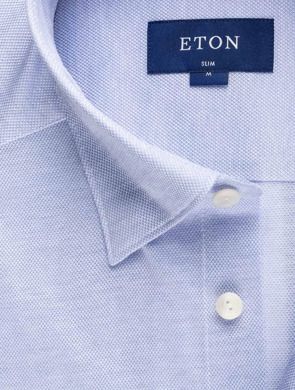 Button Under Jersey Slim Fit Shirt Blue