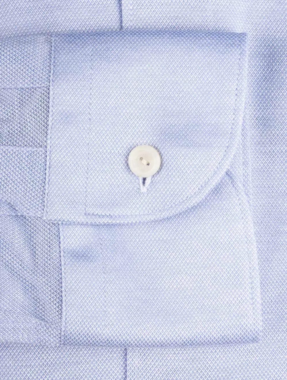 Button Under Jersey Slim Fit Shirt Blue