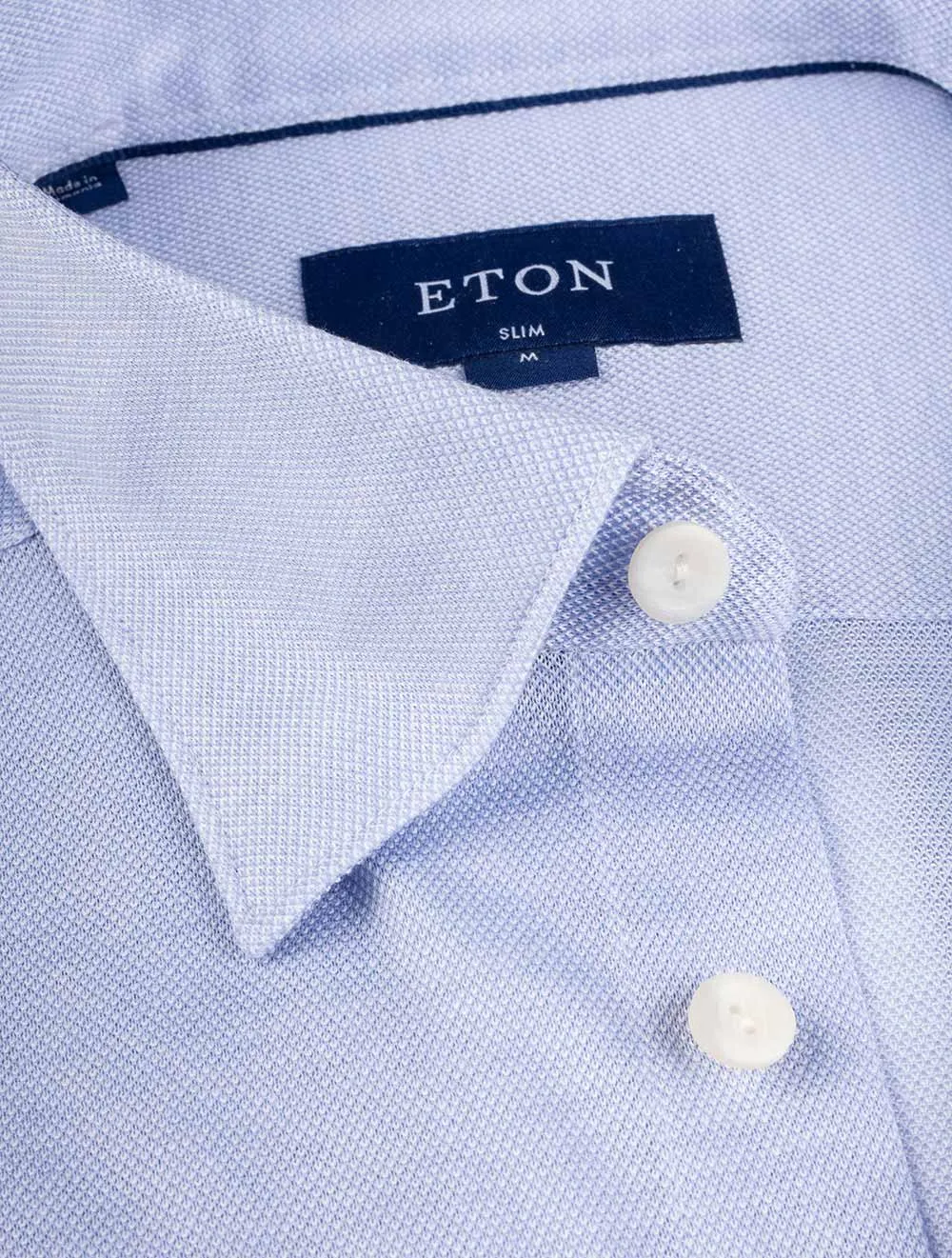 Button Under Jersey Slim Fit Shirt Blue