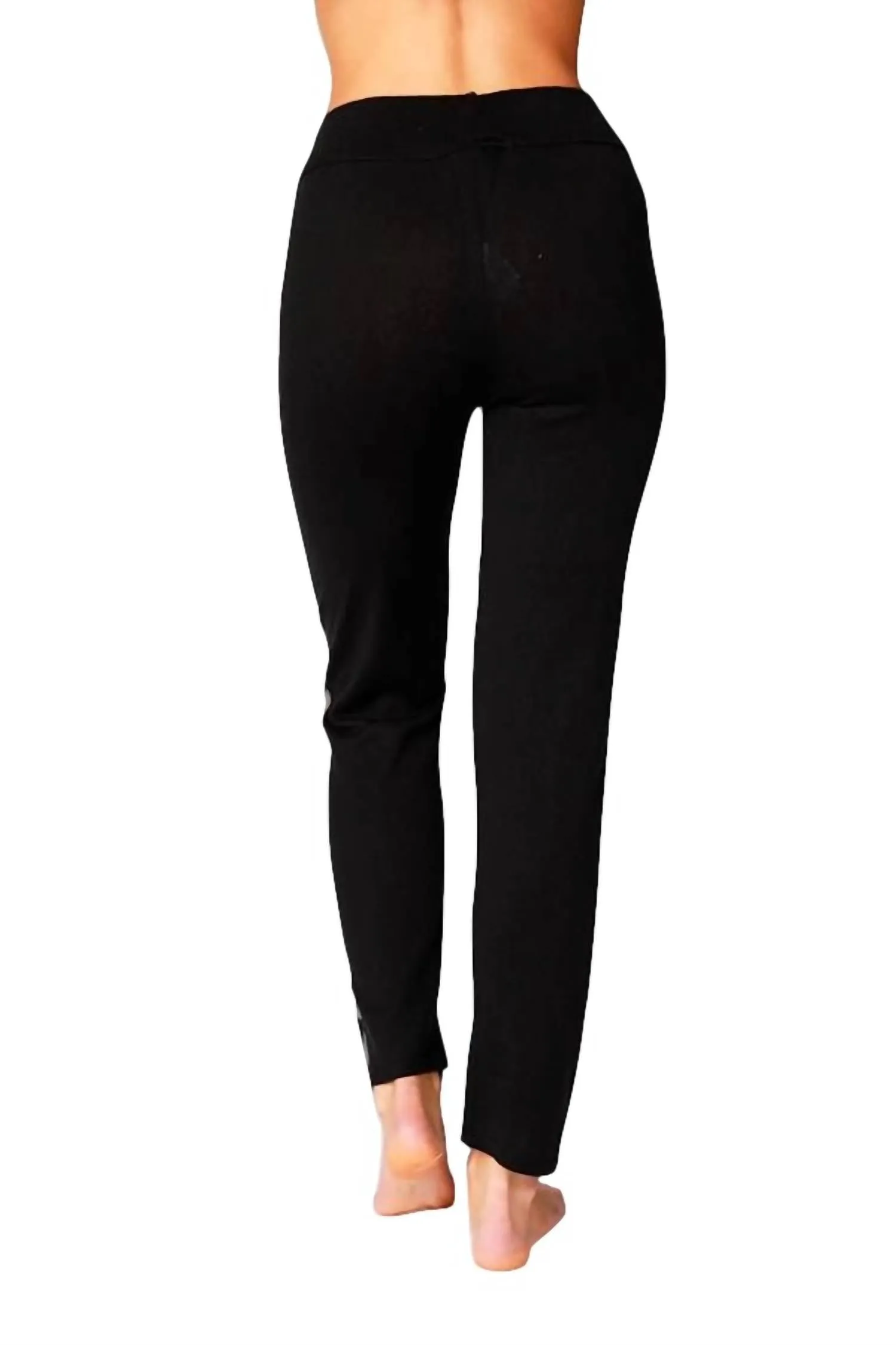 Camo Trim Track Pant In Black