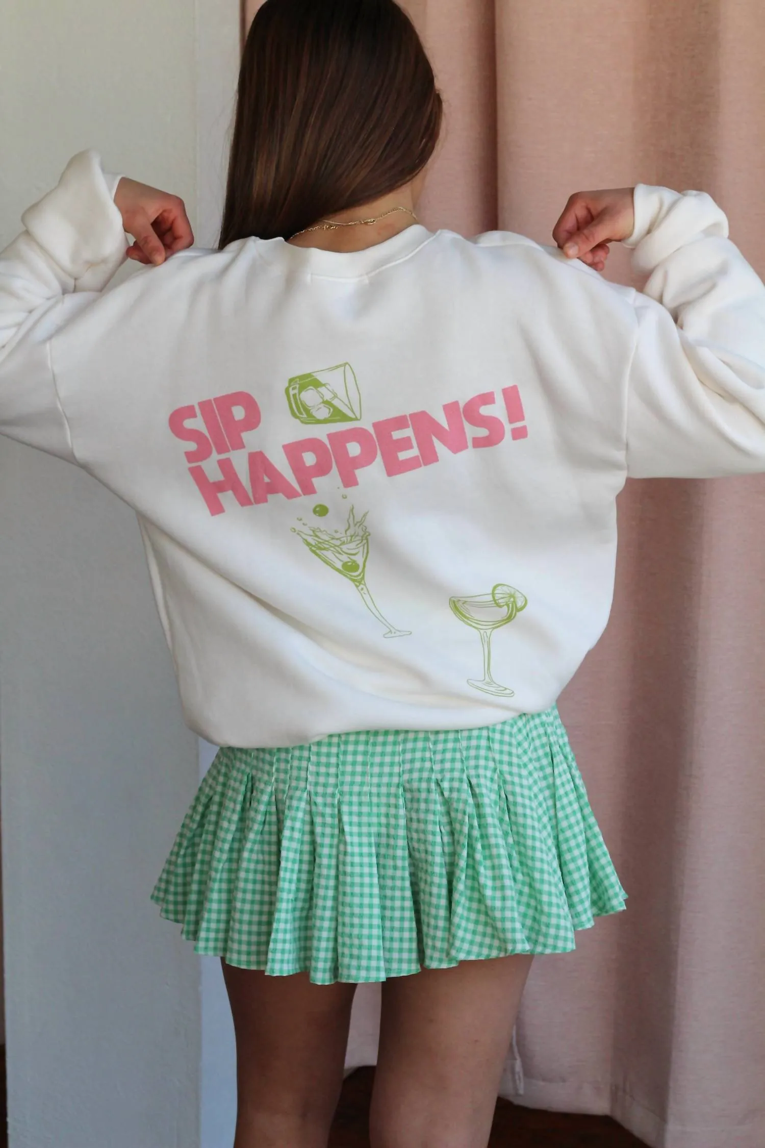 Capri Cocktails Sweatshirt In Ceramic