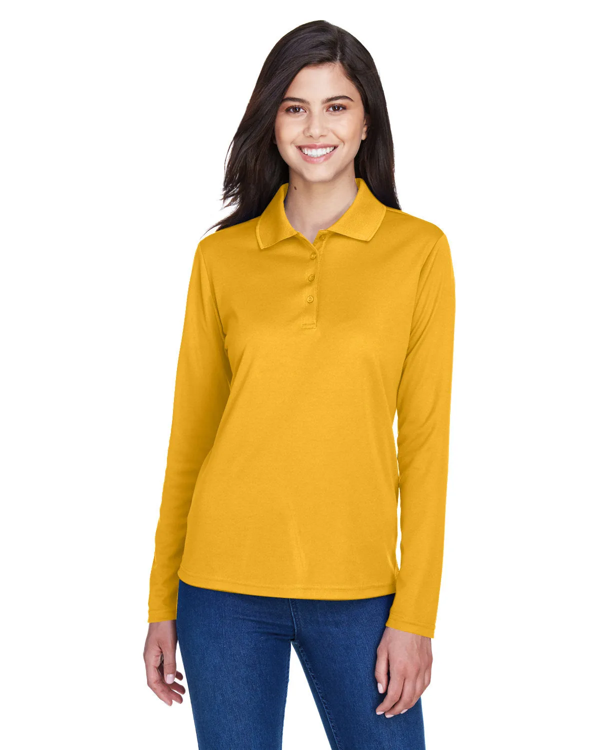 Core 365 78192 Ladies' Pinnacle Performance Long-Sleeve Piqu Polo
