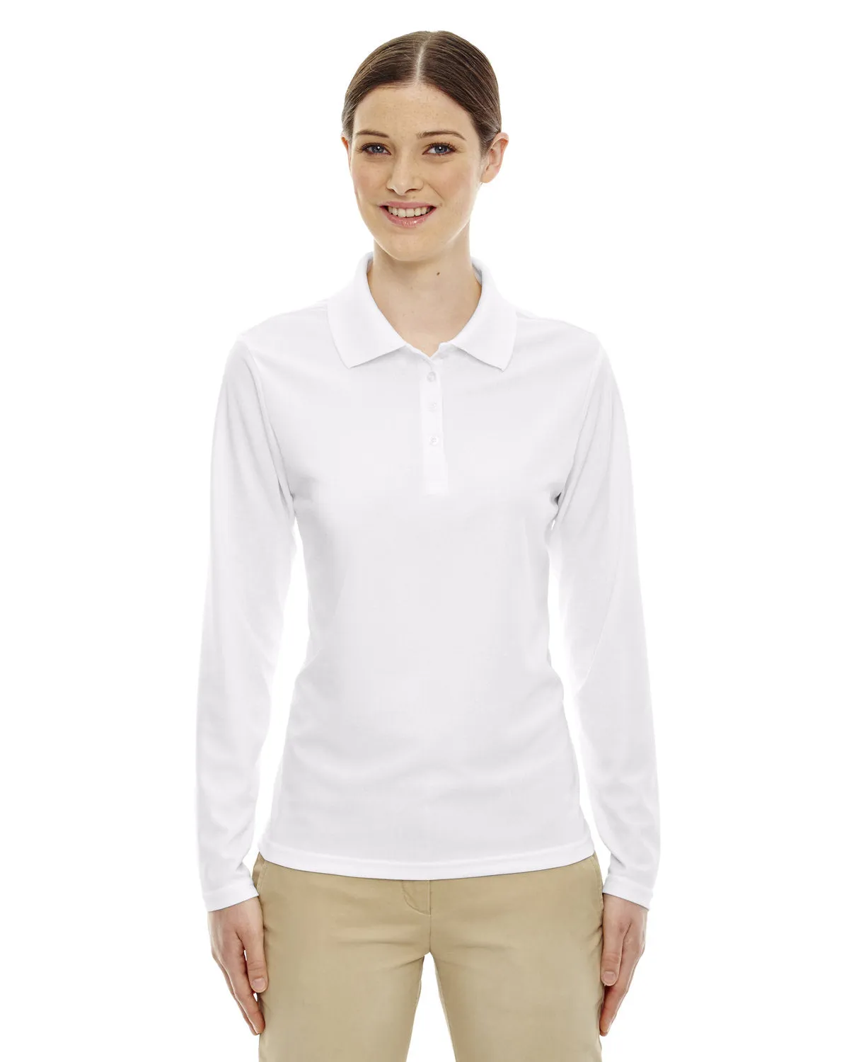 Core 365 78192 Ladies' Pinnacle Performance Long-Sleeve Piqu Polo