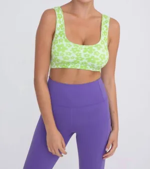 Daisy Square Neck Bralette In Green