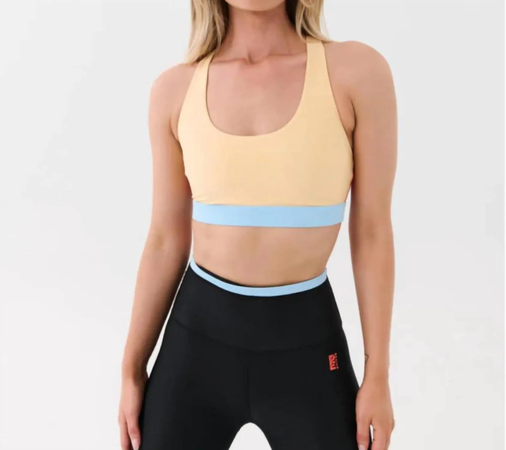 Denizen Sports Bra In Apricot Sherbet