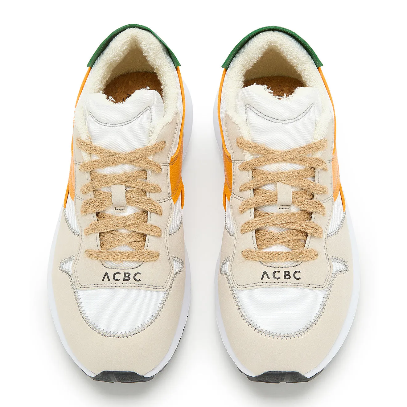 Diadora Women Kmaro 42 ACBC Trainers Super White / Cadmium Yellow