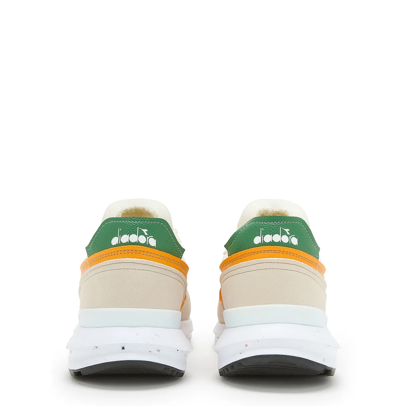 Diadora Women Kmaro 42 ACBC Trainers Super White / Cadmium Yellow