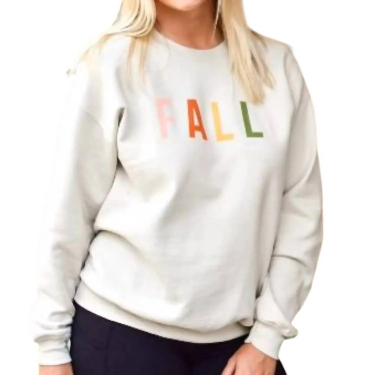 Fall Sweatshirt In Sand/cream