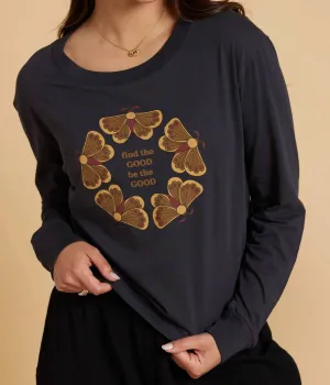 Find Good Top In Washed Black