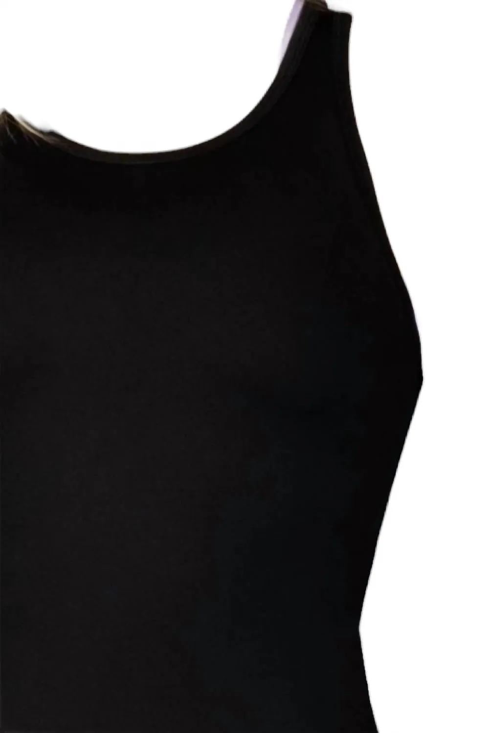 Fitted Workout Tank Top In Black