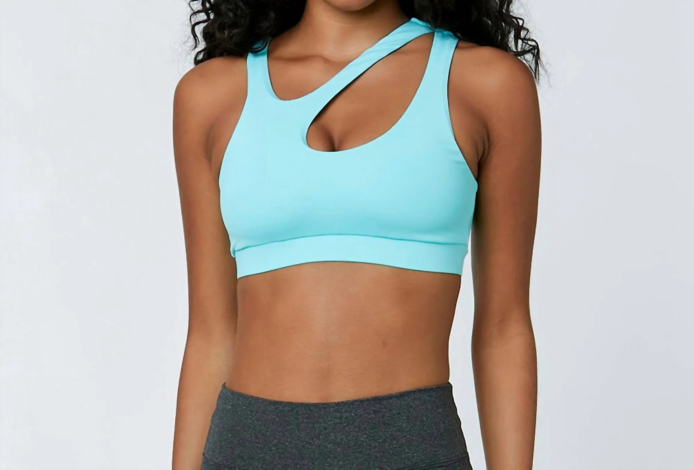Girl Power Sports Bra In Turquoise
