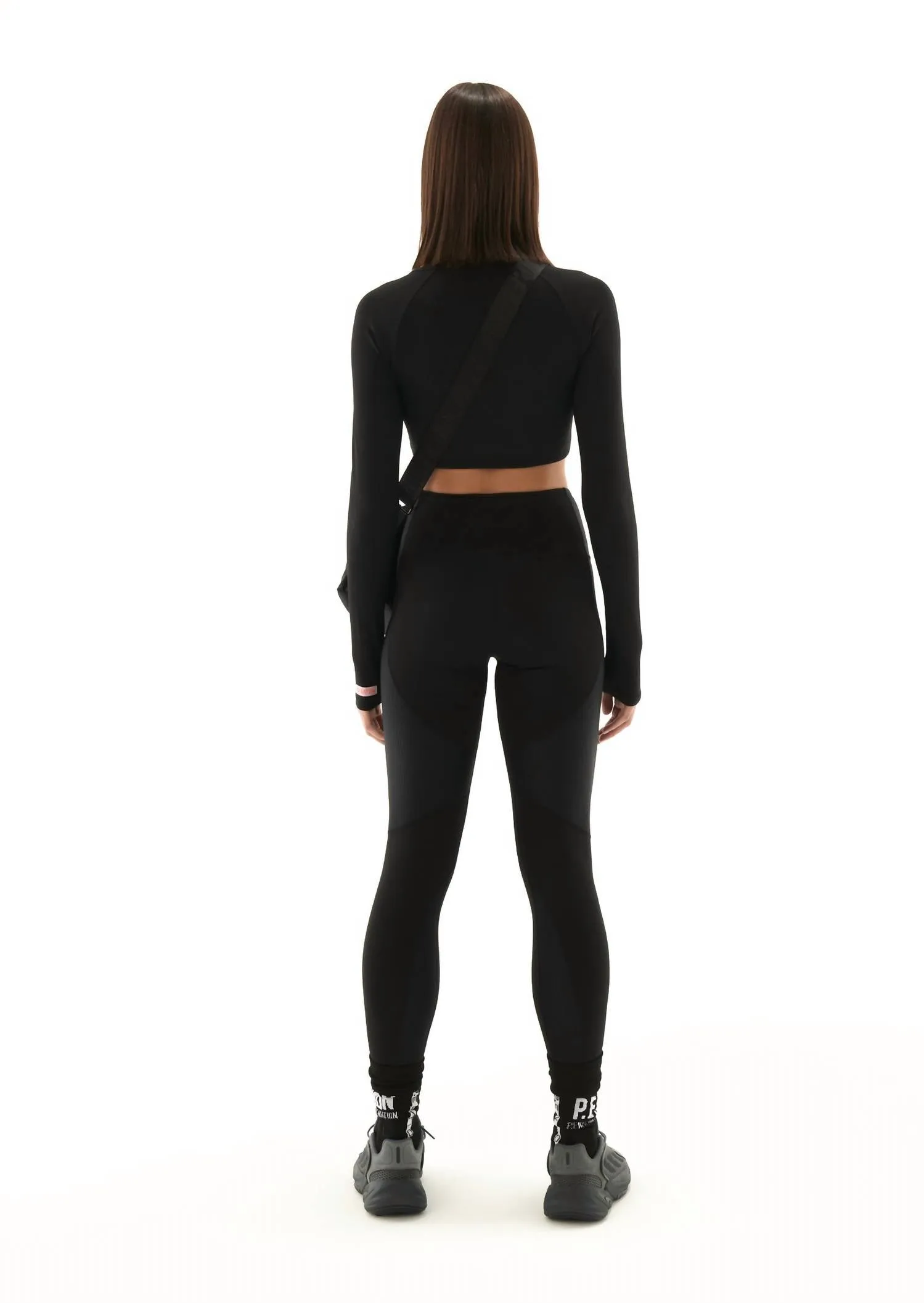 Half Dome Long Sleeve Top In Black