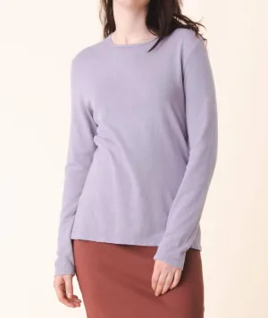 Hemp Crew Top In Silver