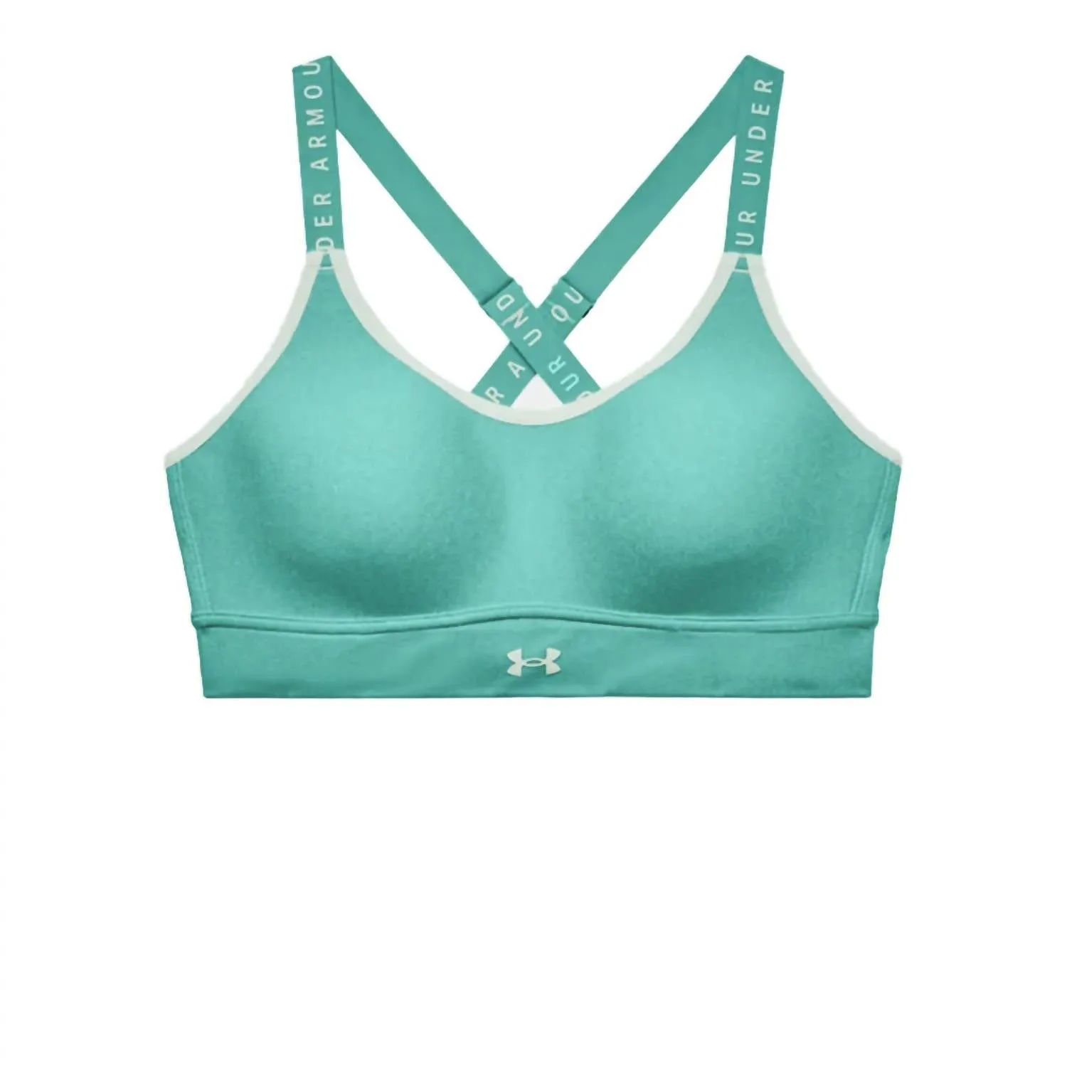 Infinity Mid Heather Cover Sports Bra In Neptune Light Heather