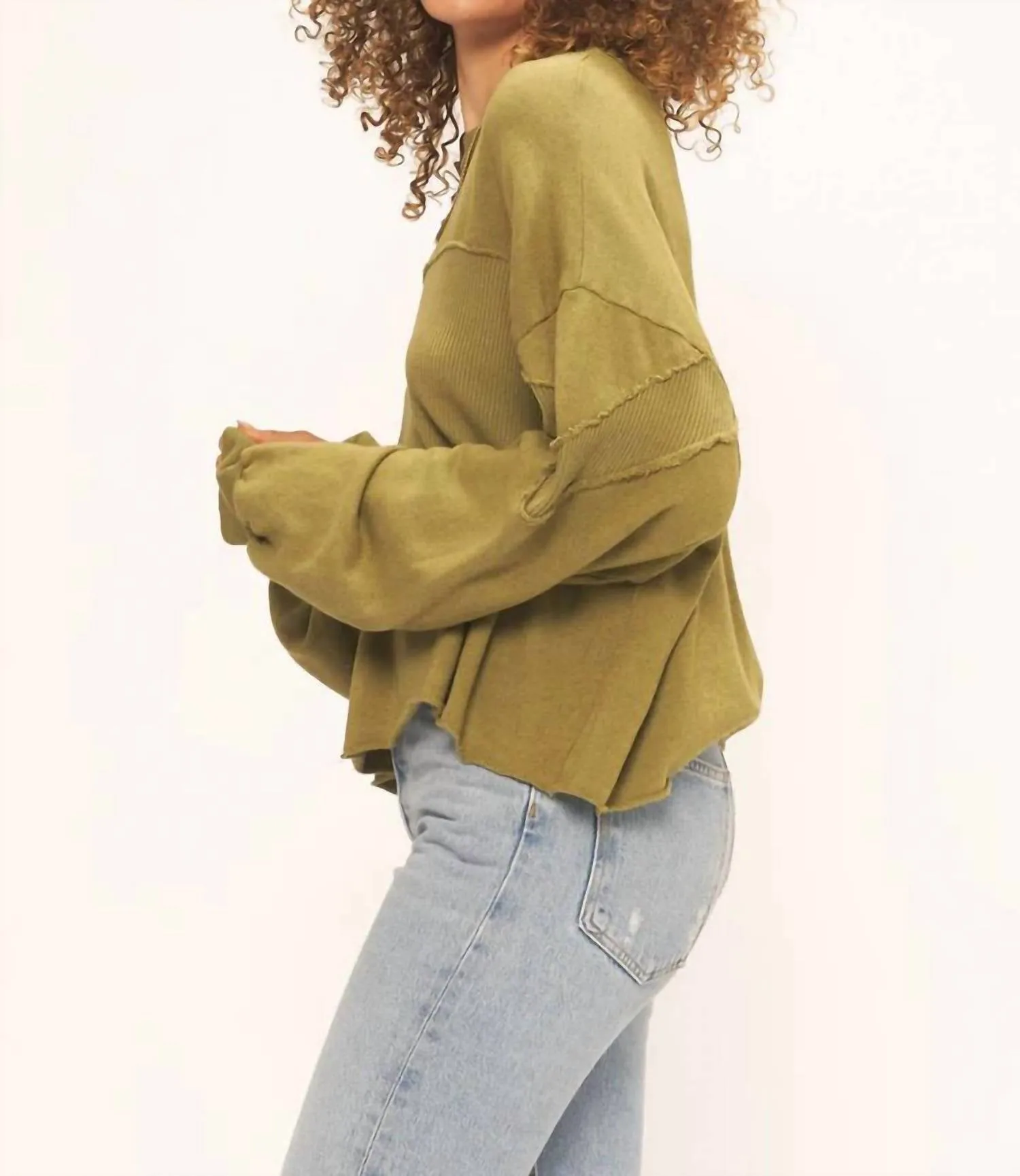 Jai Seamed Sweatshirt In Seaweed