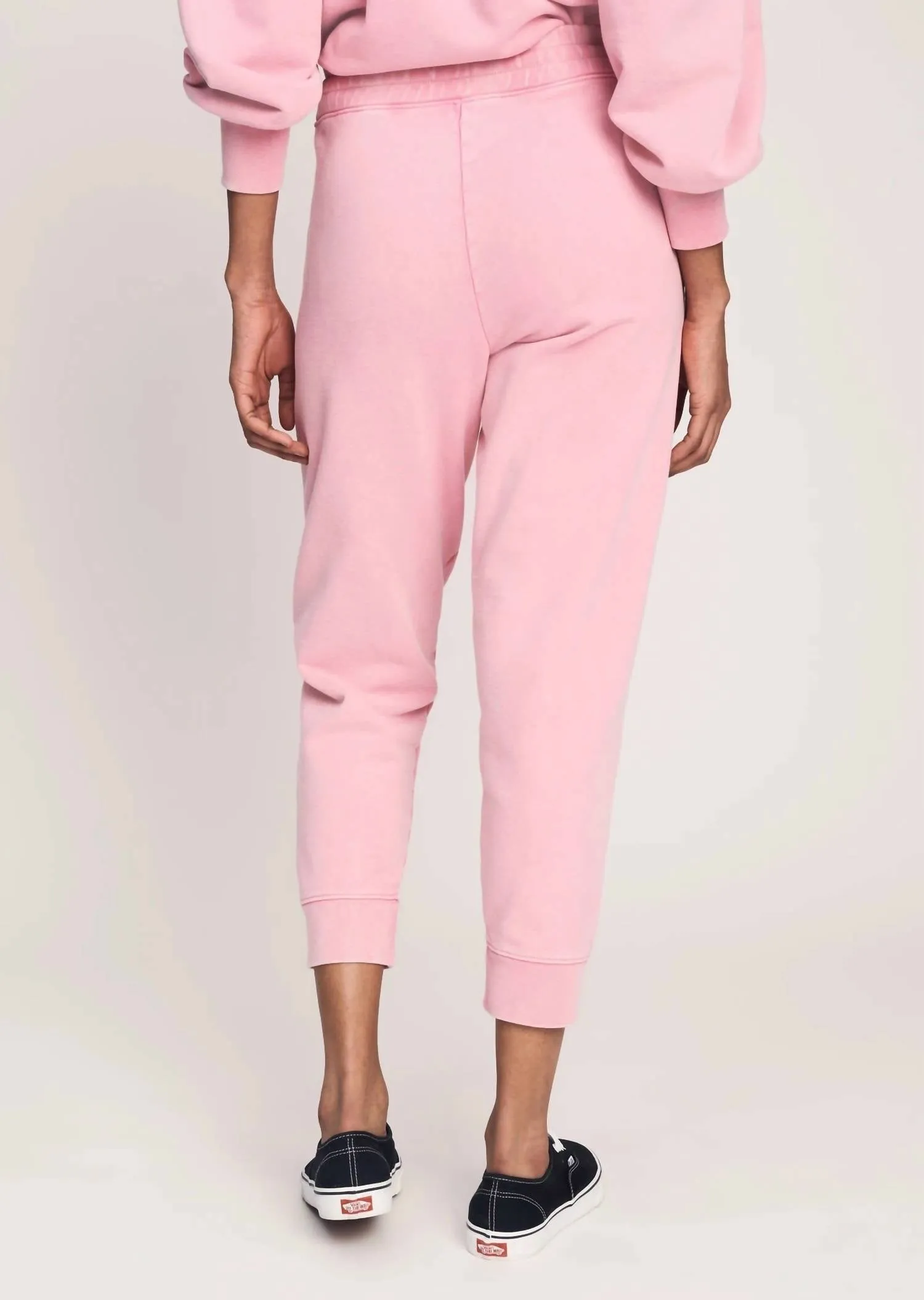 Jax Sweatpant With Sailor Buttons In Pink Lady