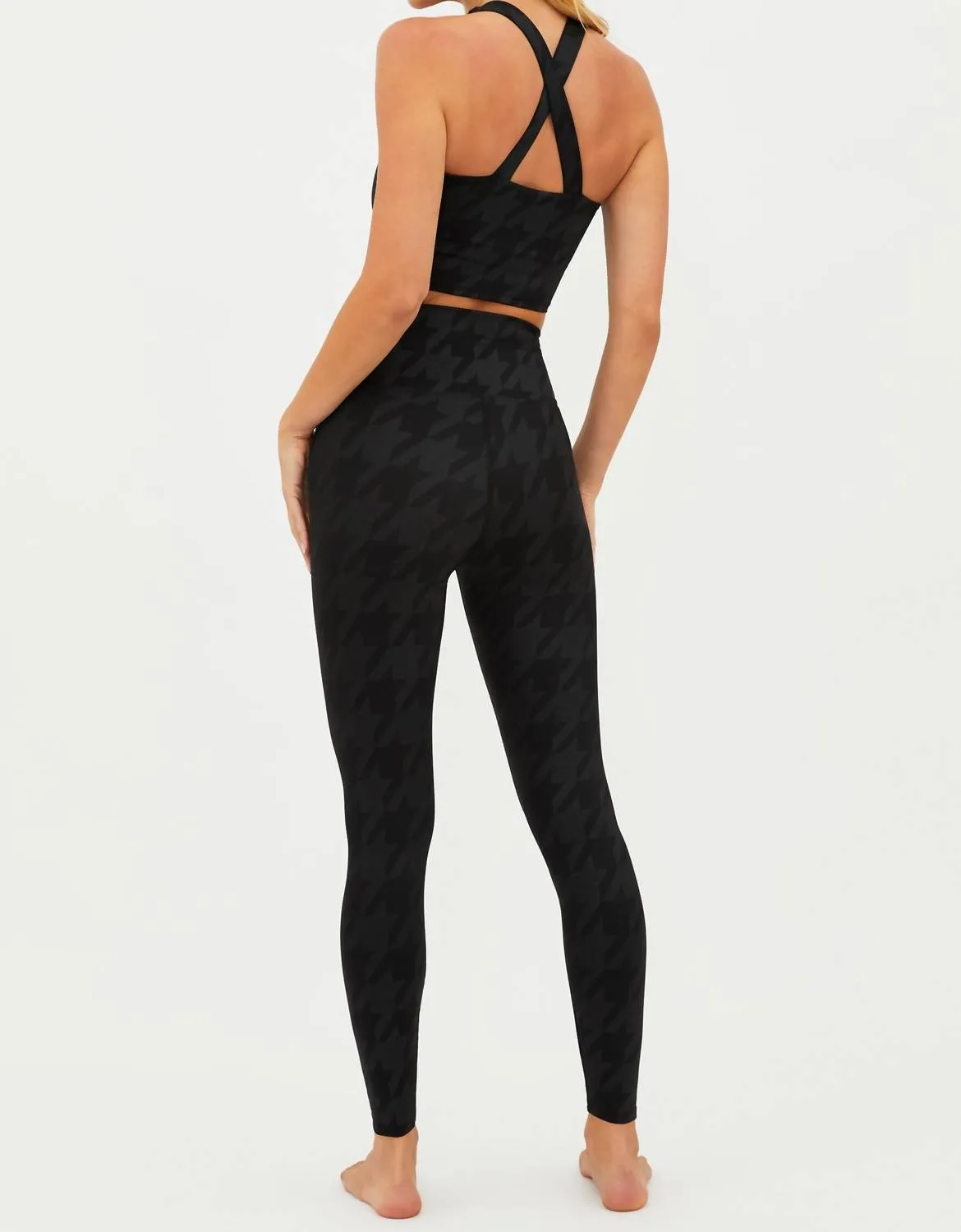 Katya Top In Gunmetal Houndstooth