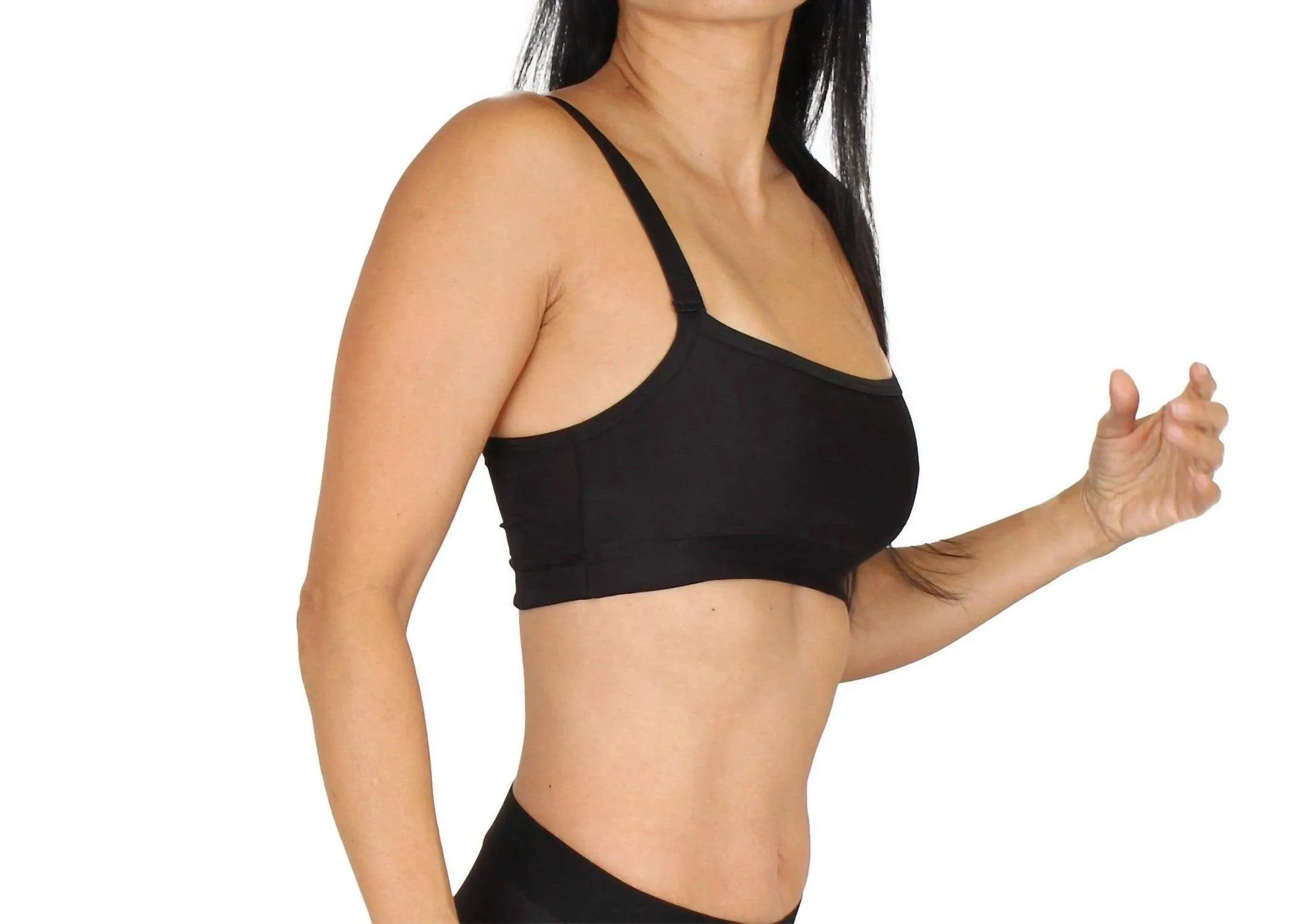 Light Support Sports Bra In Black