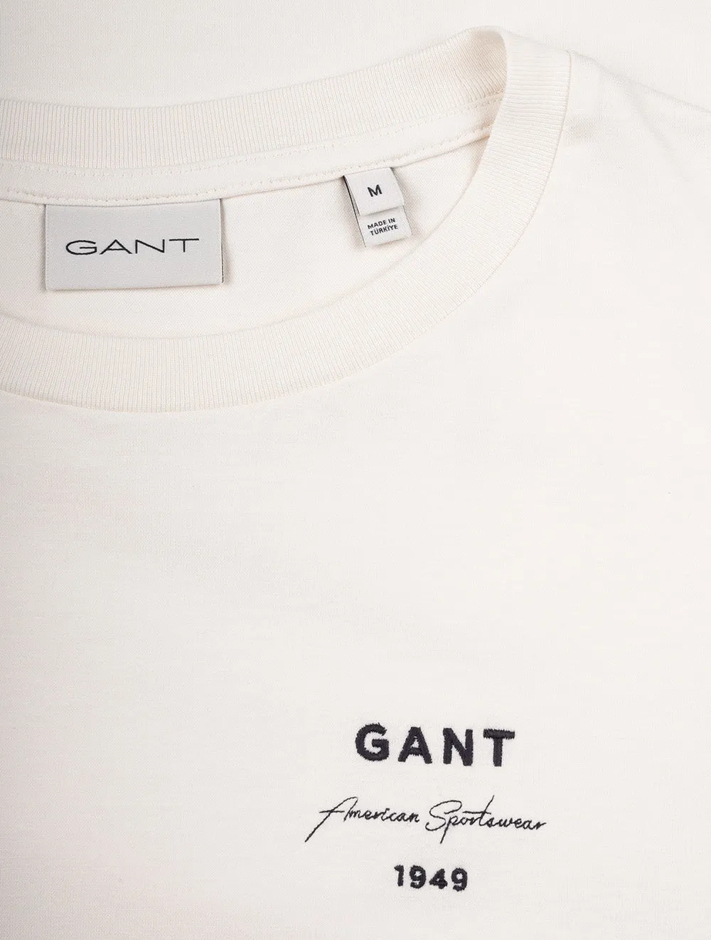 Logo Script Short Sleeve T-Shirt Cream