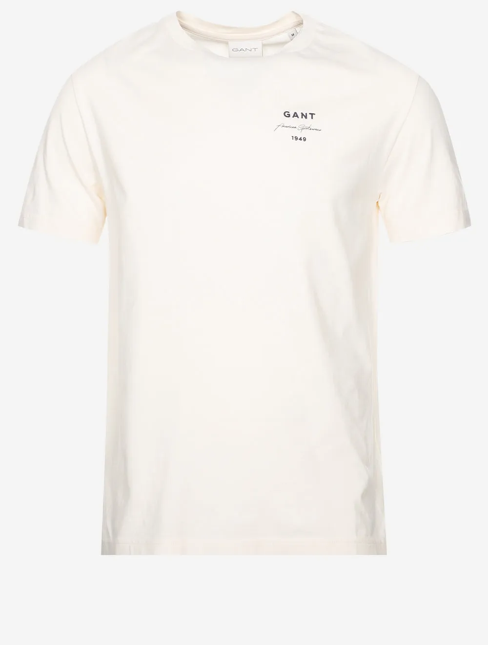 Logo Script Short Sleeve T-Shirt Cream