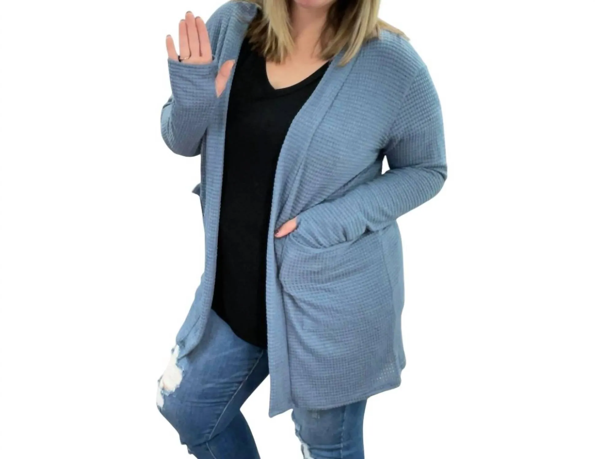 Lola Cardigan In Denim