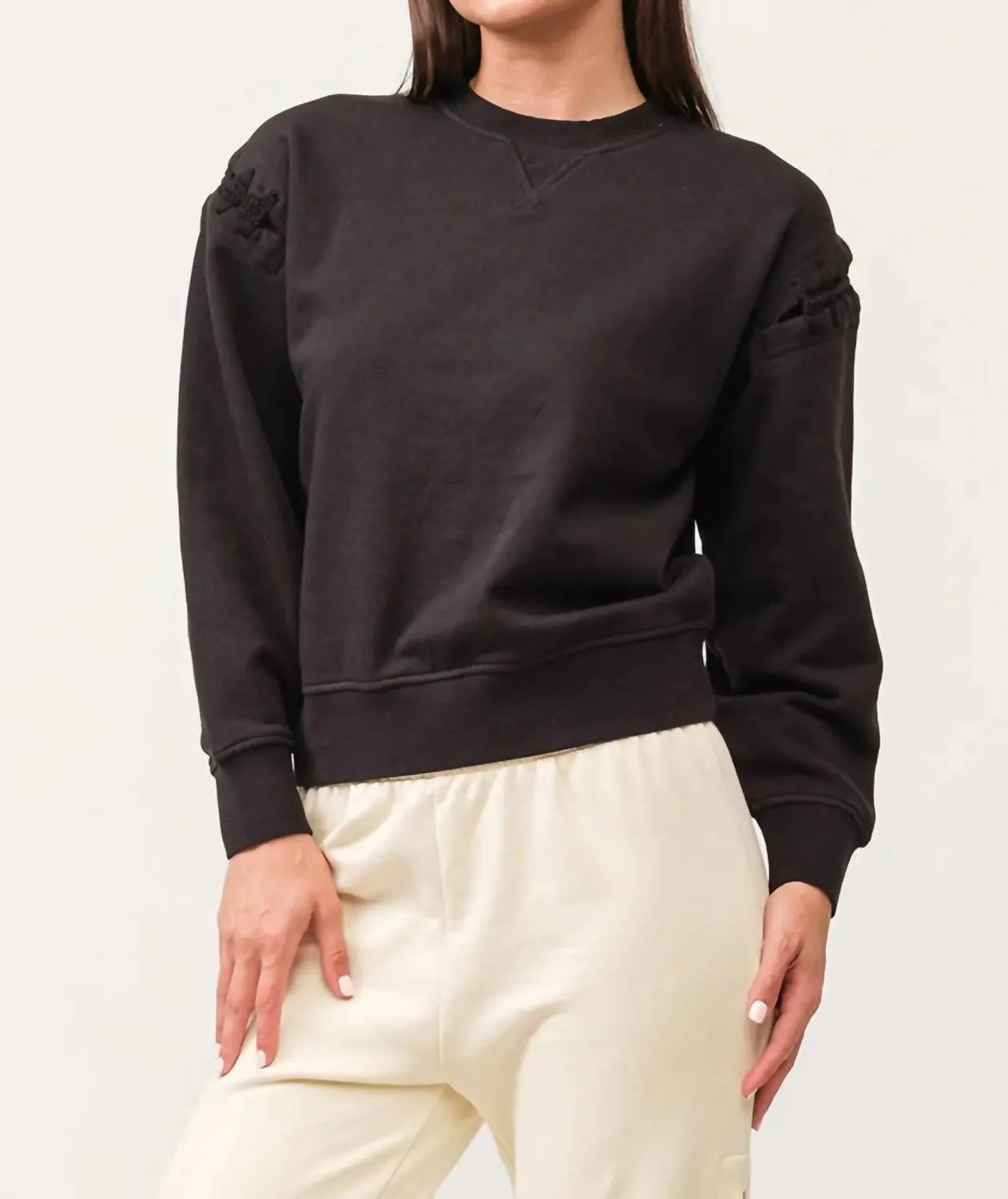 Lucinda Detail Sweatshirt In Black
