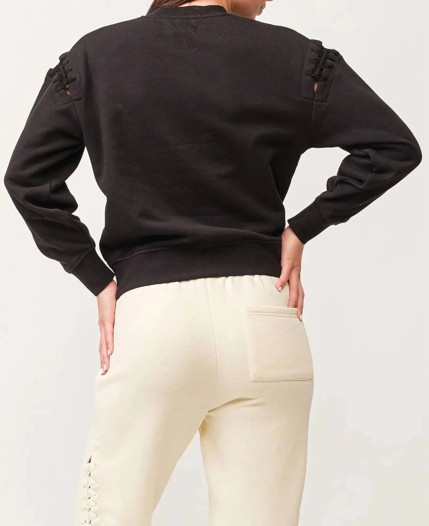Lucinda Detail Sweatshirt In Black