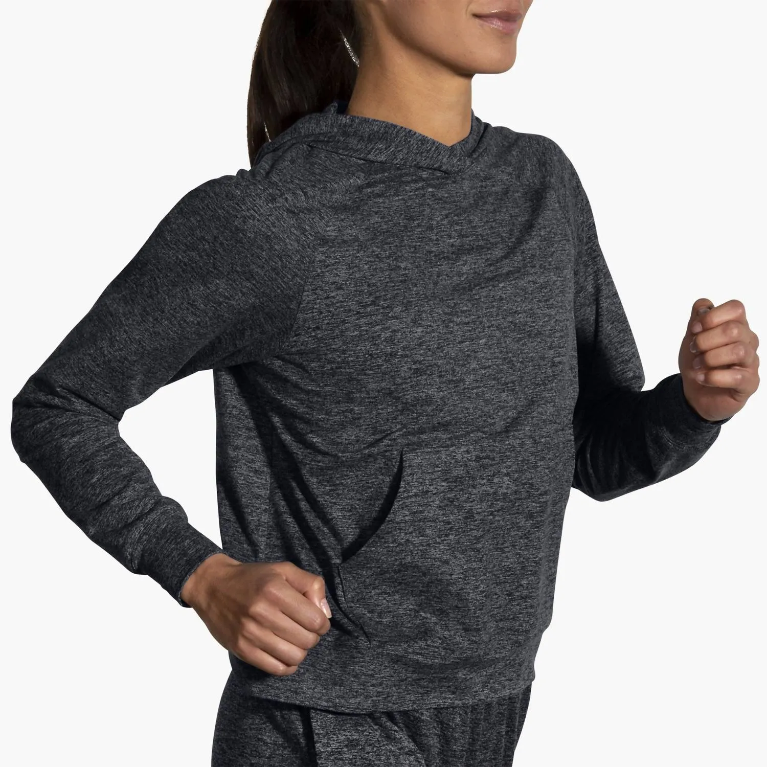 Luxe Hoodie In Heather Black