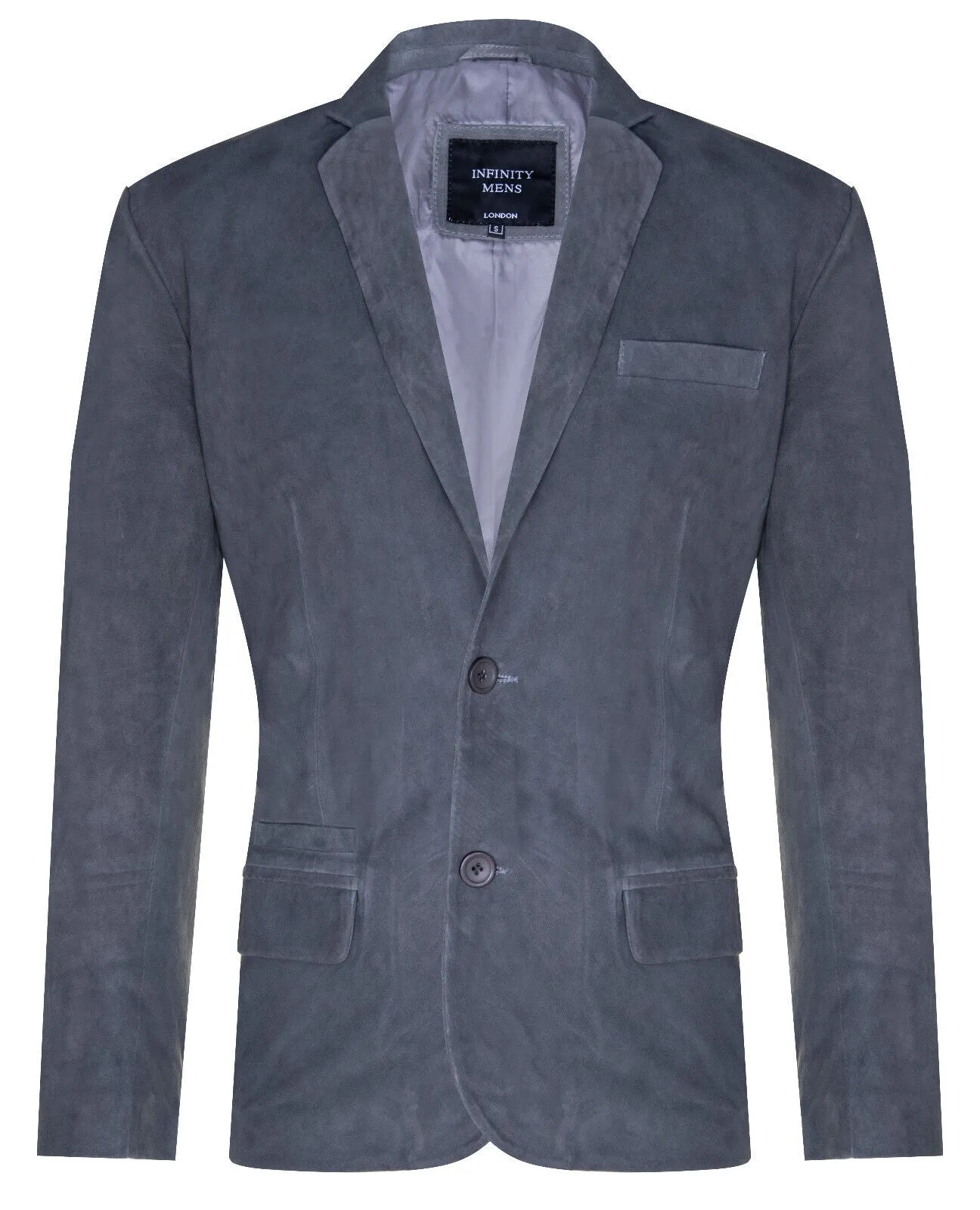 Mens Blazer Suede Jacket Soft Italian Leather Coat