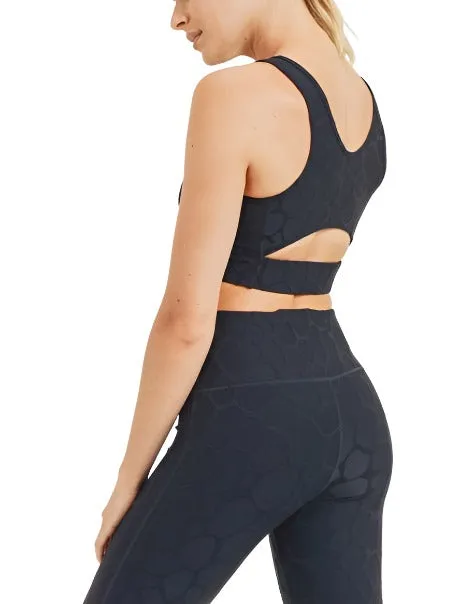 Mono B 3D Giraffe Jacquard TACTEL? Sports Bra AT8040