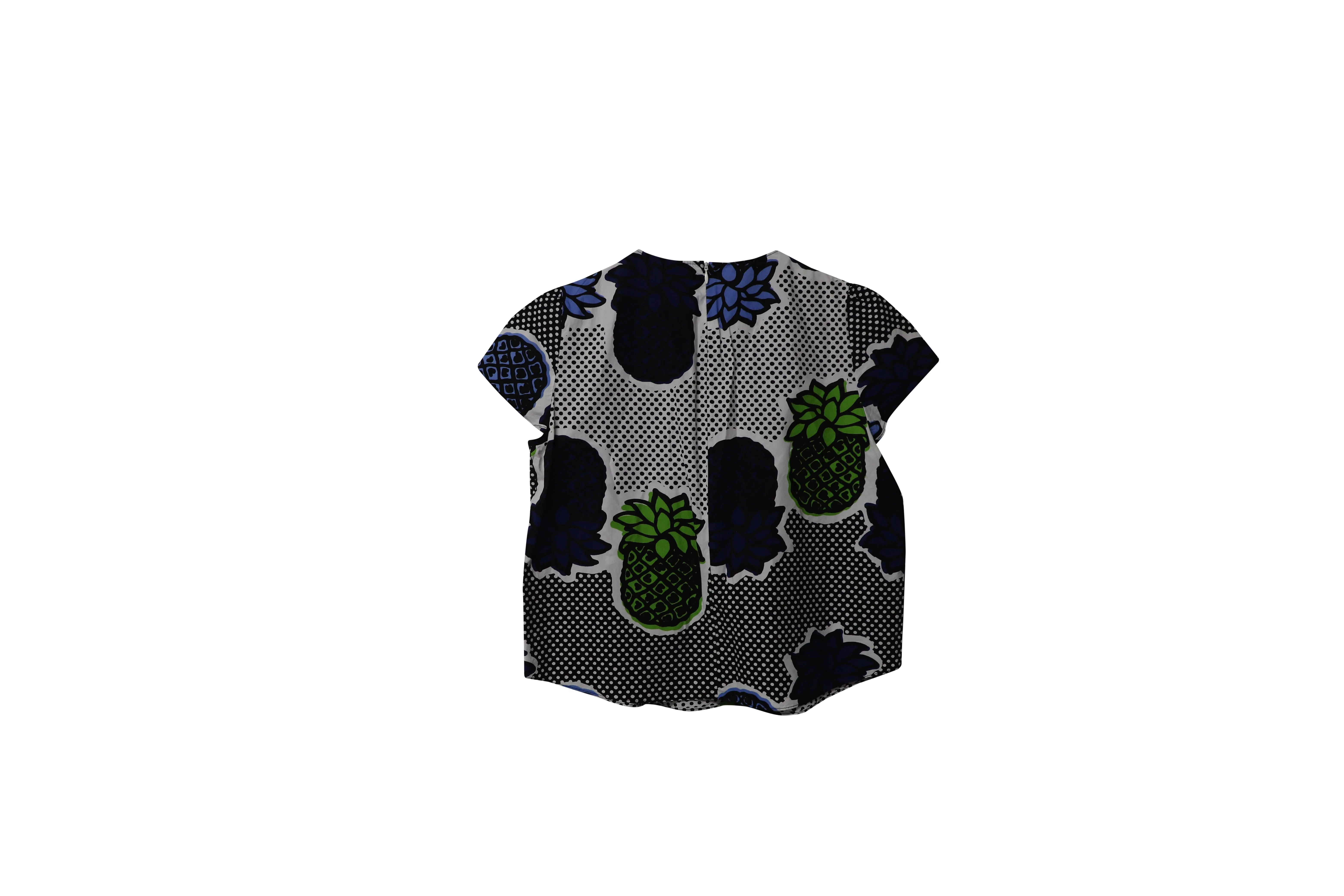 Moschino Pineapple Print Top in Multicolor Cotton