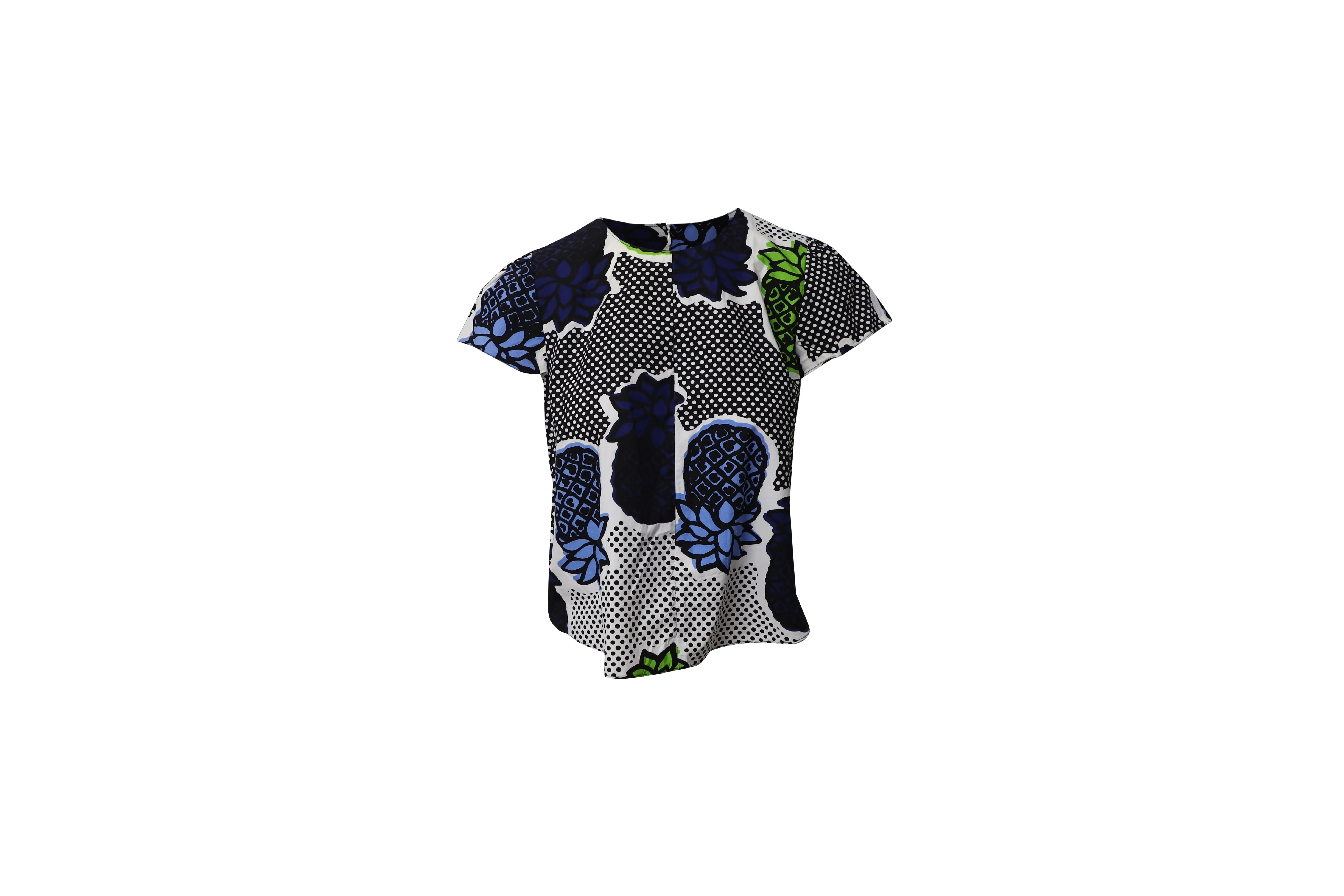 Moschino Pineapple Print Top in Multicolor Cotton