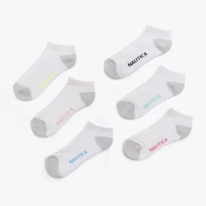 Nautica Womens Athletic Low Cut Socks, 6-Pack