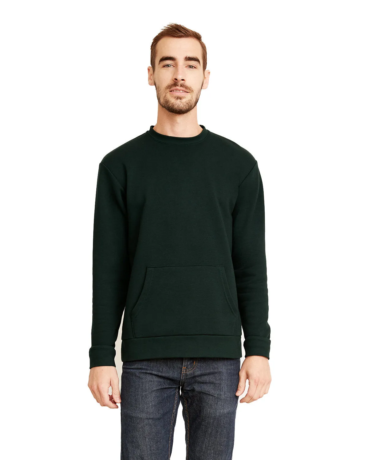 Next Level 9001 Unisex Long Sleeve Crew with Pocket