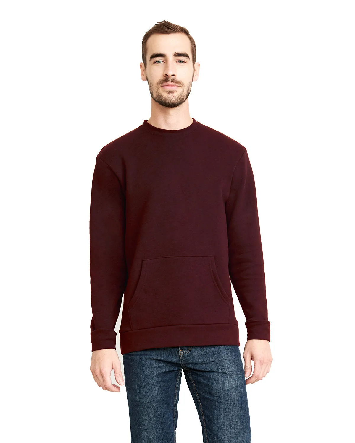 Next Level 9001 Unisex Long Sleeve Crew with Pocket