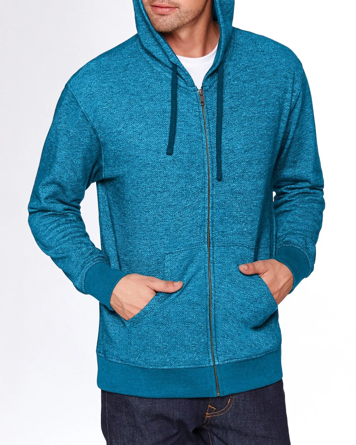 Next Level 9600 Adult Denim Fleece Full-Zip Hoodie