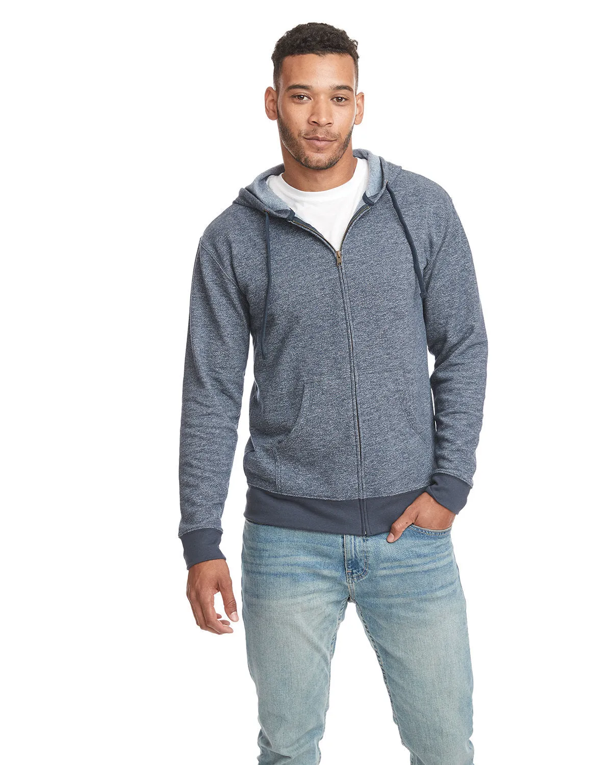 Next Level 9600 Adult Denim Fleece Full-Zip Hoodie