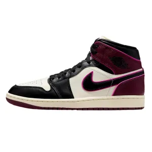 Nike Air Jordan 1 Mid SE Sail/Black-Active Pink  FQ7818-101 Women's