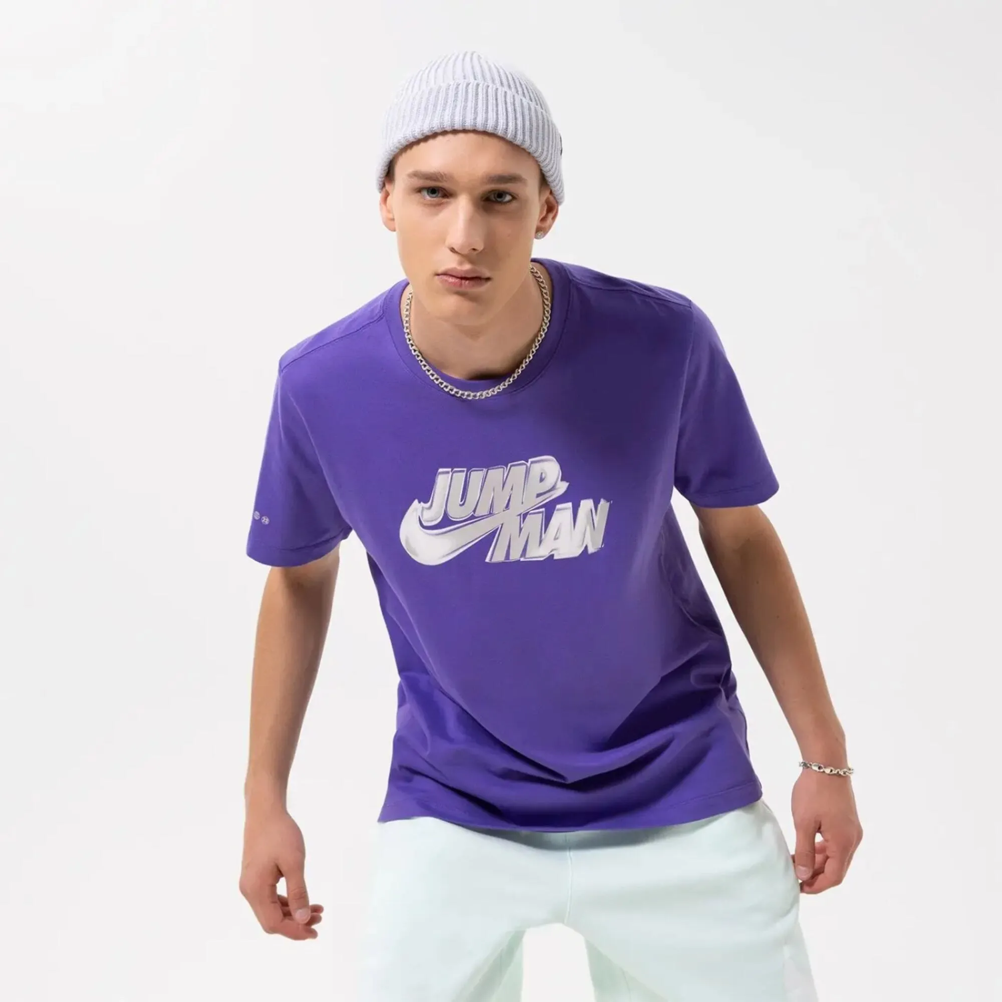 Nike Jordan Jumpman Graphics Tee Purple/White  DM1448-579 Men's