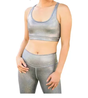 Out Of This World Sports Bra In Silver