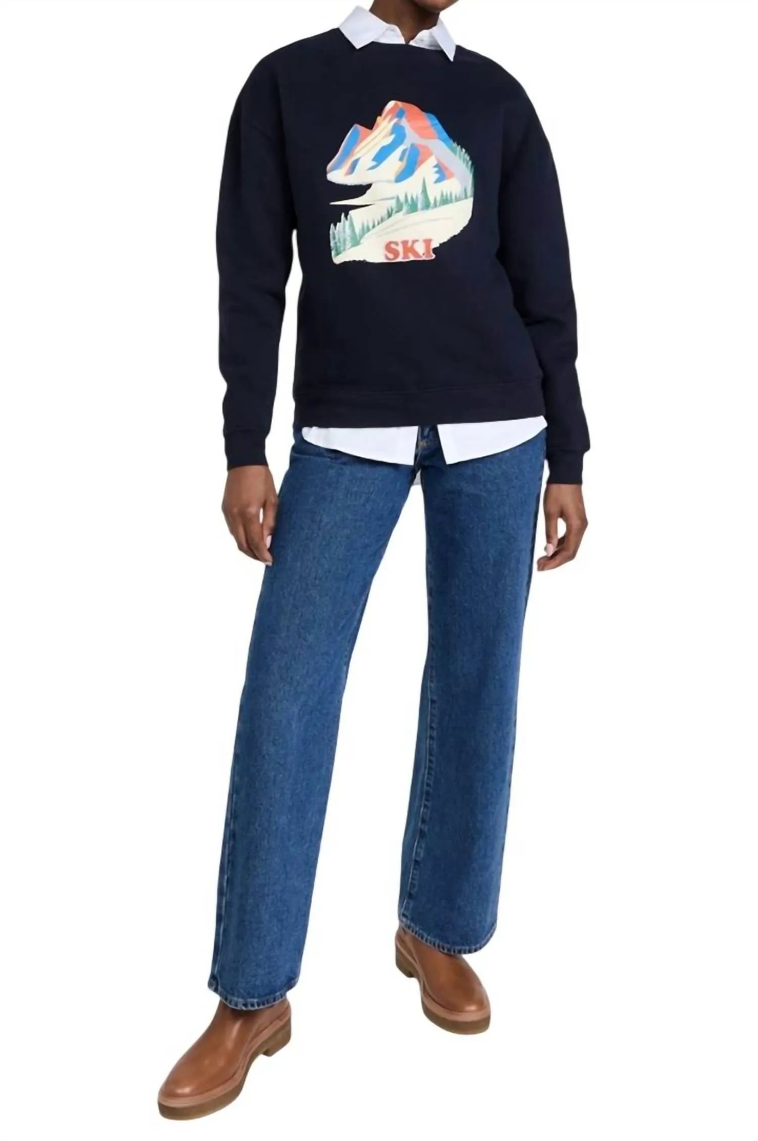 Oversized Alps Sweatshirt In Navy